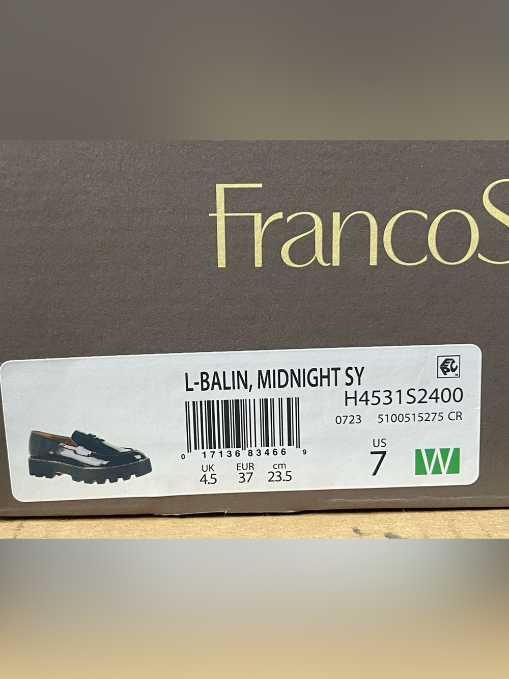Franco Sarto Balin Patent Leather Lug Sole Chunky Loafers Midnight Blue (Size: 7 - Picture 15 of 16